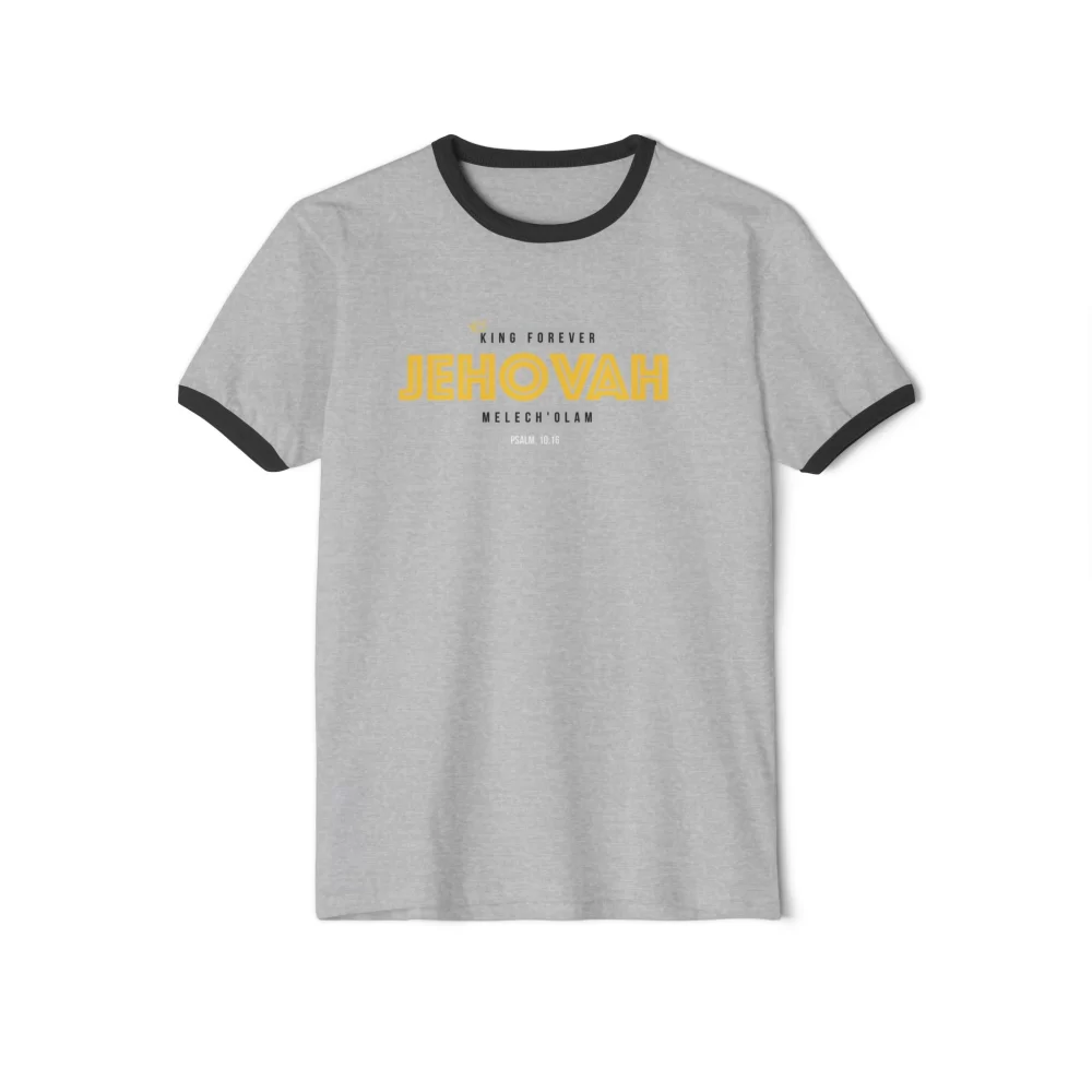 JEHOVAH collection Unisex Cotton Ringer T-Shirt - Image 5