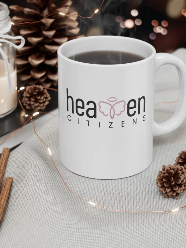 HC brand White Ceramic Mug, 11oz - 11oz