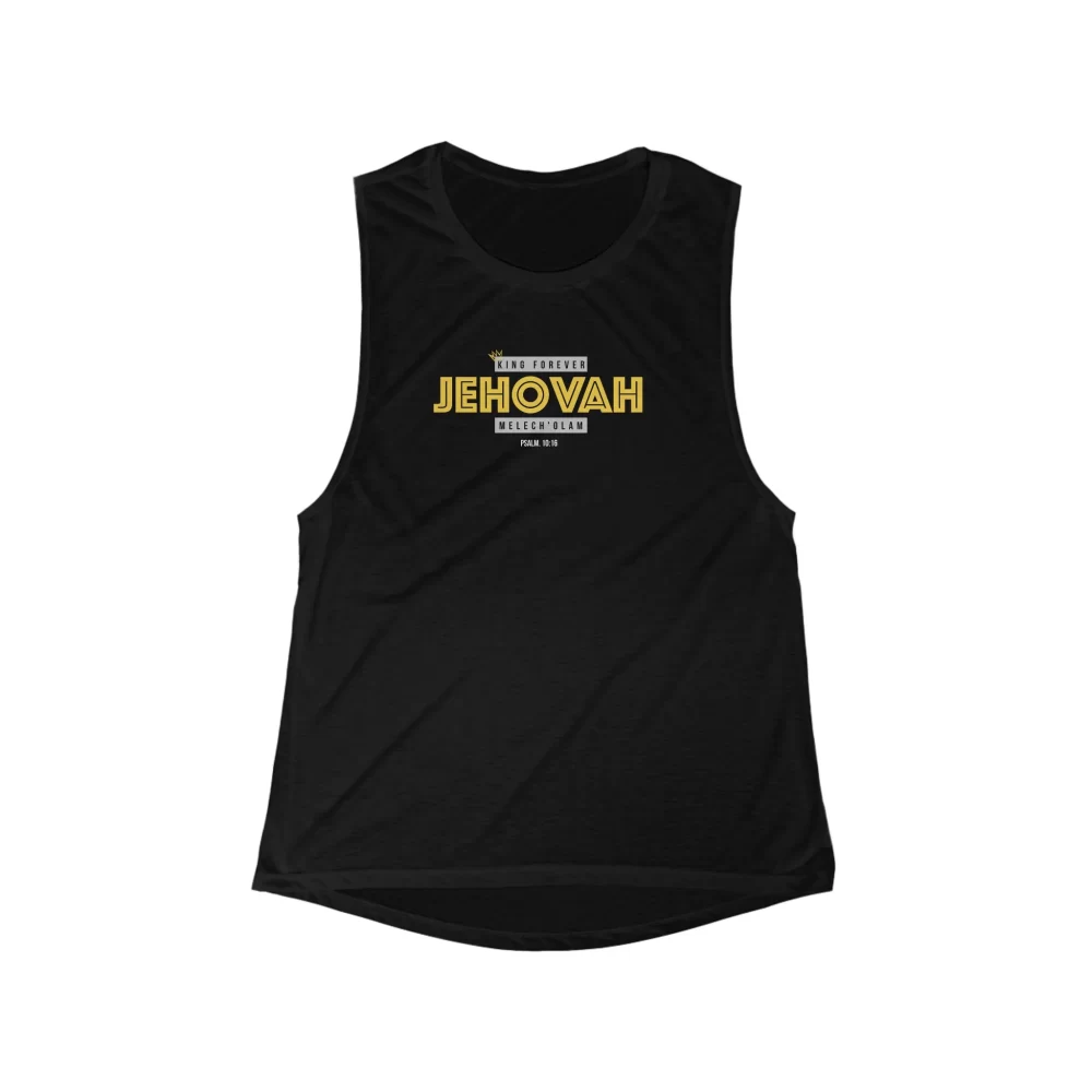 JEHOVAH collection Women's Flowy Scoop Muscle Tank
