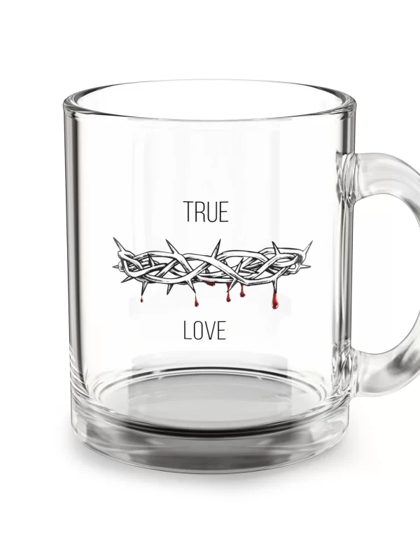 TRUE LOVE Glass Mug, 10oz