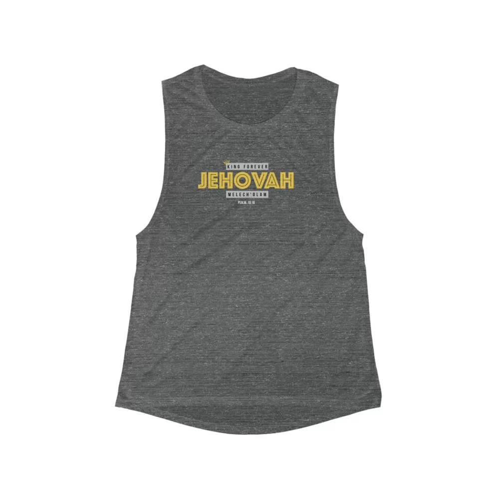 JEHOVAH collection Women's Flowy Scoop Muscle Tank - Image 3