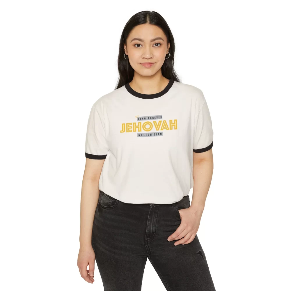 JEHOVAH collection Unisex Cotton Ringer T-Shirt - Image 11